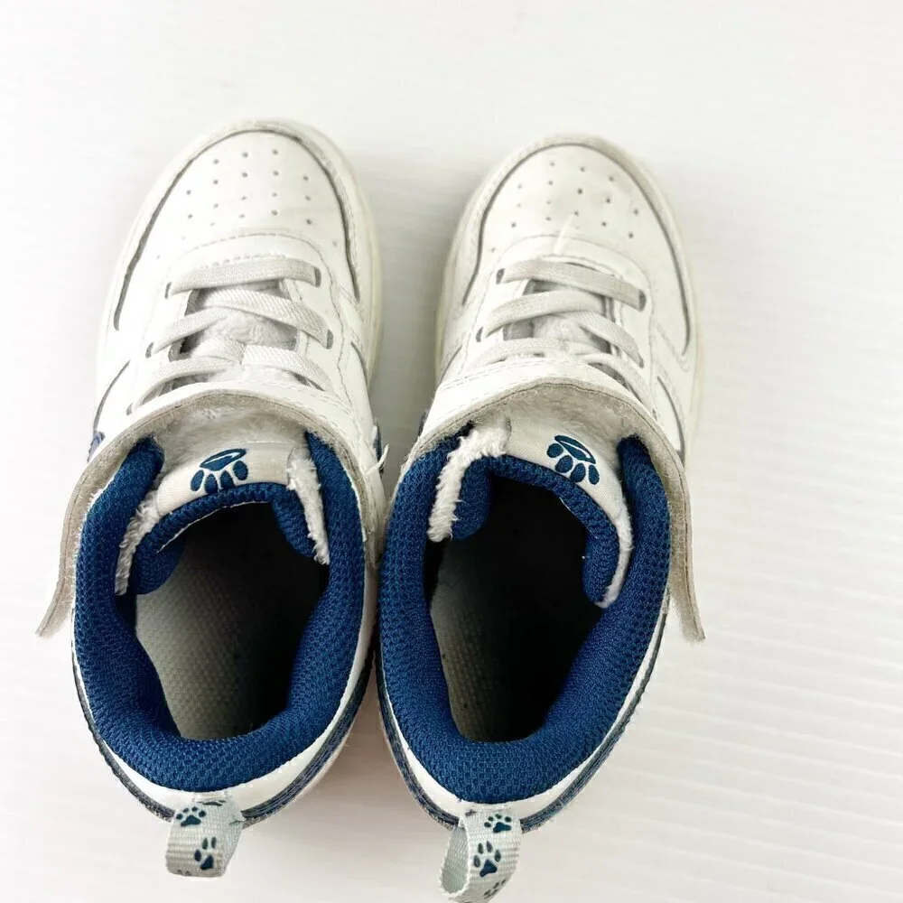 Nike Court Borough Low 2 Se Sneakers Boys Size 10 (Tdv) White Blue Dog Paw